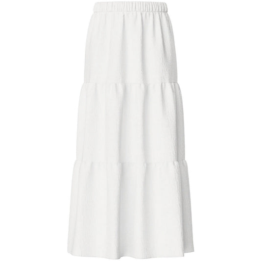 Gonne casual Donna Pieces - Pcsikka Hw Maxi Skirt Wvn Noos Bc - Bianco
