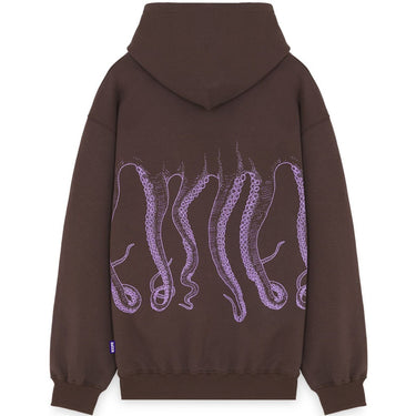Sudaderas con capucha Octopus para hombre - Sudadera con capucha y logotipo Outline - Marrón