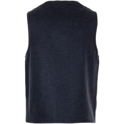 Gilet Uomo Chesapeake's - Outdoor Heavy Weight Wool vest Oregon - Blu