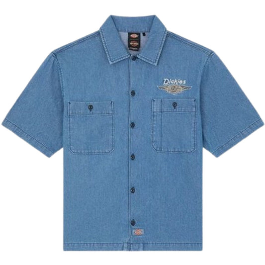Camicie casual Uomo Dickies - M Dickies X Hd Chambray Work Shirt - Blu
