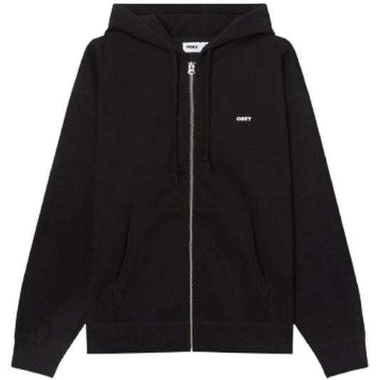 Felpe con cappuccio Uomo Obey - Established Works Bold Zip Hood Ii Fleece - Nero