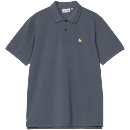 Polo Uomo Carhartt Wip - S/S Chase Pique Polo - Blu