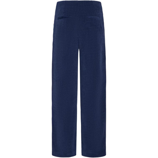 Pantaloni Donna Ichi - Ihkate Corduroy Pa3 - Blu