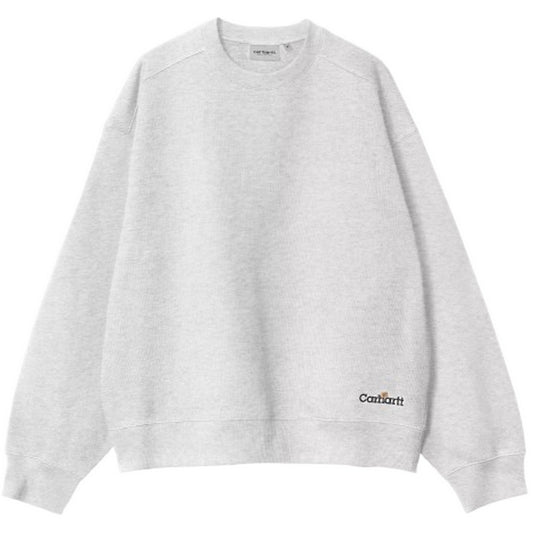 Felpe senza cappuccio Uomo Carhartt Wip - Label Script Sweat - Grigio