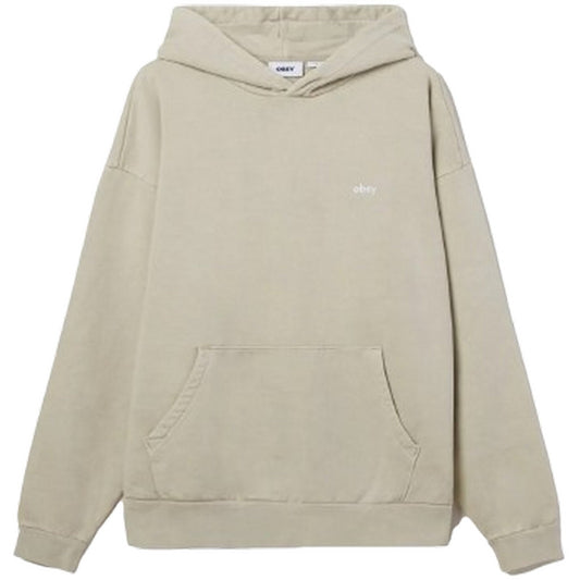 Felpe con cappuccio Unisex Obey - Lowercase Pigment Hood Fleece - Grigio