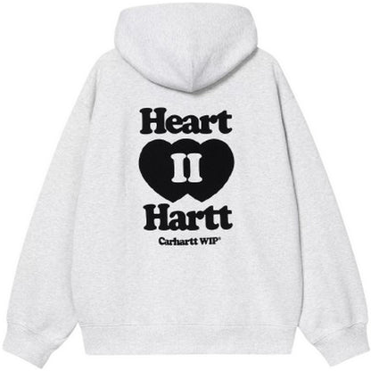 Felpe senza cappuccio Unisex Carhartt Wip - Hooded Heart II Hartt Sweat Jacket - Grigio