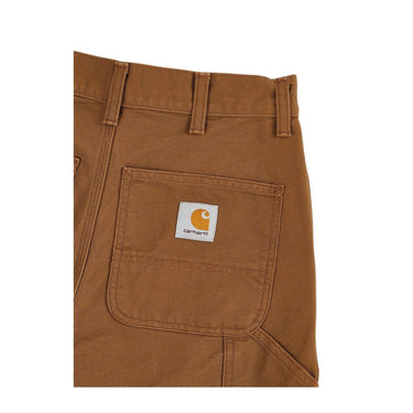 Bermudy unisex Carhartt Wip - krótkie spodenki na jedno kolano - brązowe