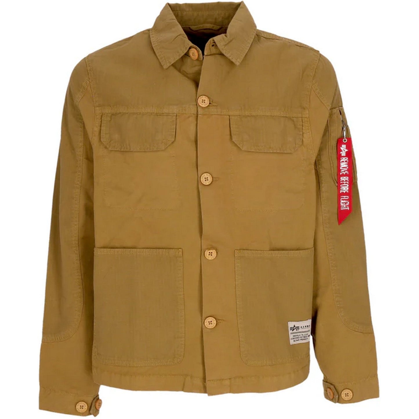 Camicie casual Uomo Alpha Industries - Color Block Overshirt - Beige