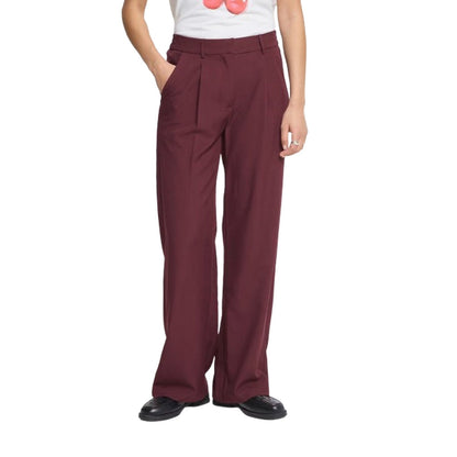 Pantaloni Donna Ichi - Ihfava Wide Pa - Rosso