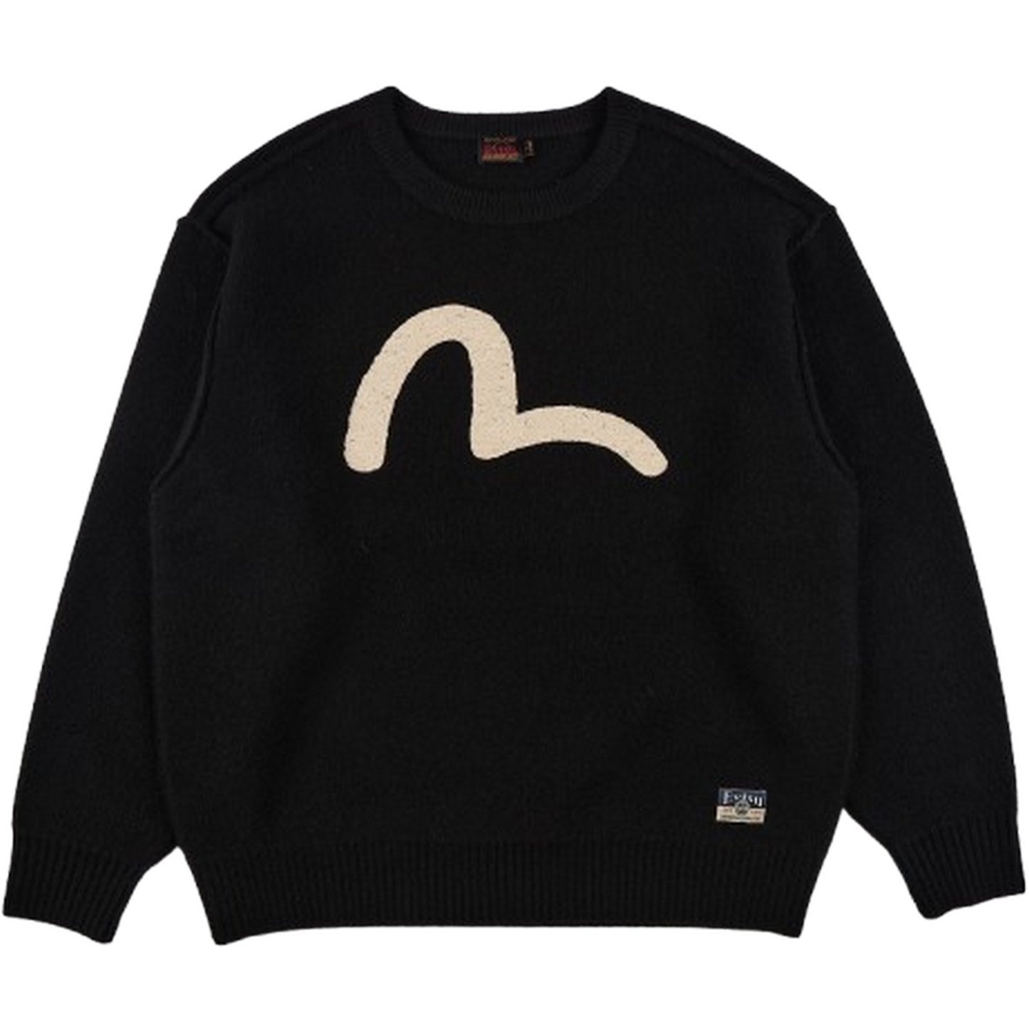 Maglioni Uomo Evisu - Ht, Logo Emb. Knit Pullover - Nero