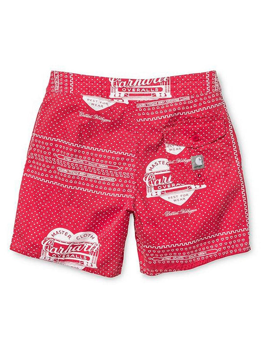 Pantaloncini e calzoncini Uomo Carhartt Wip - Sj Bandana Float Swim Trunk - Rosso