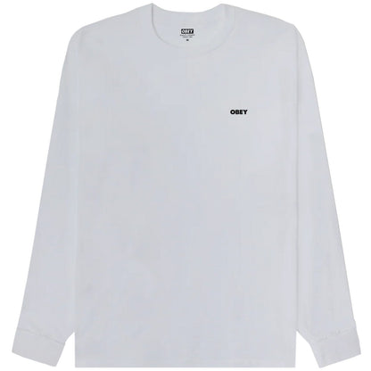 Maglie a manica lunga Uomo Obey - Obey The Medium Is The Message Tee Ls - Bianco