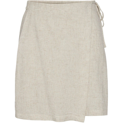 Gonne casual Donna Pieces - Pcpia Linen Mix Mw Wrap Skirt Wvn Noos - Grigio