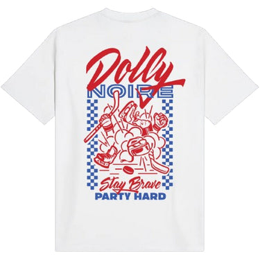 T-shirt Uomo Dolly Noire - Dolly Noire Party Hard Tee - Bianco