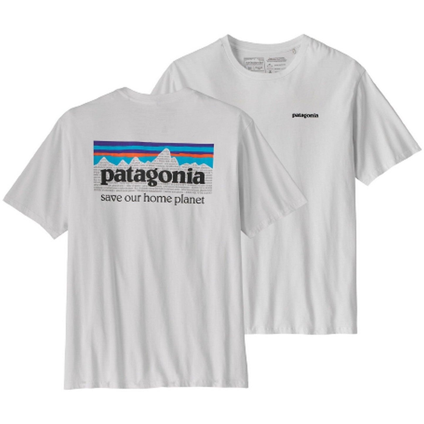 T-shirt Uomo Patagonia - M's P-6 Mission Organic T-Shirt - Bianco