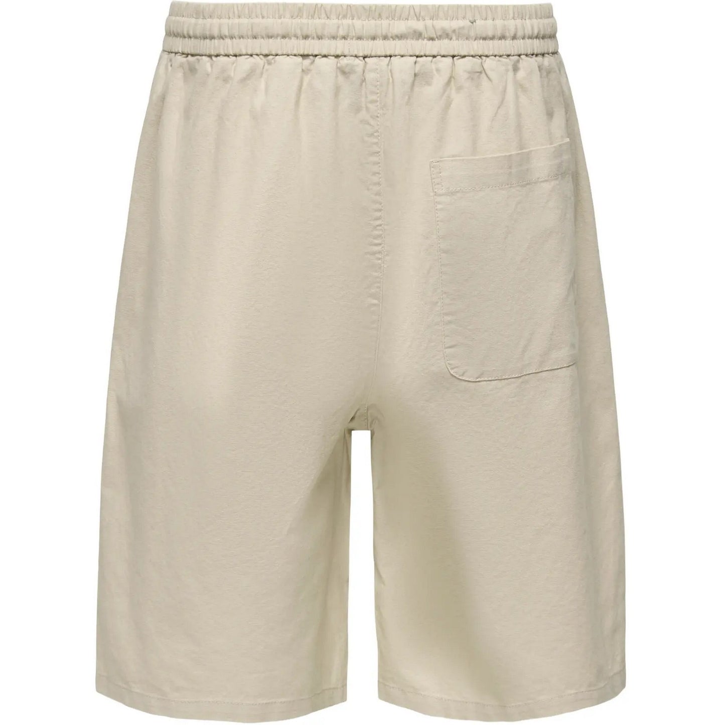Pantaloncini Uomo Only & Sons - Onsdaves Wide Cot Lin 0007 Shorts - Bianco