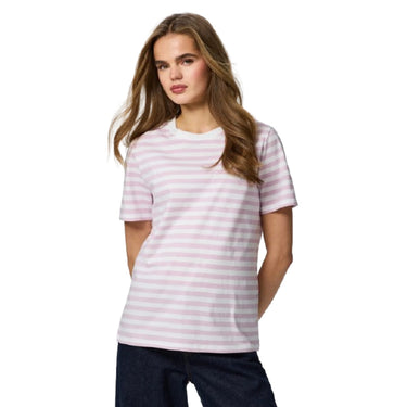 T-shirt Donna Pieces - Pcria Ss Tee Stripes Noos Bc - Viola