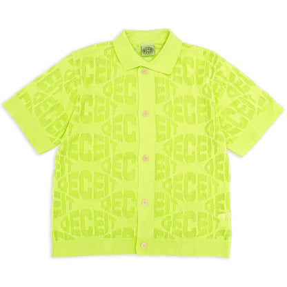 Camicie casual Uomo Deceit - Stuck In A Loop Macramè Shirt - Giallo