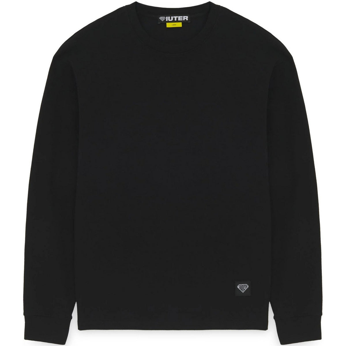 Maglie a manica lunga Uomo Iuter - Label Ribbed Ls Tee - Nero