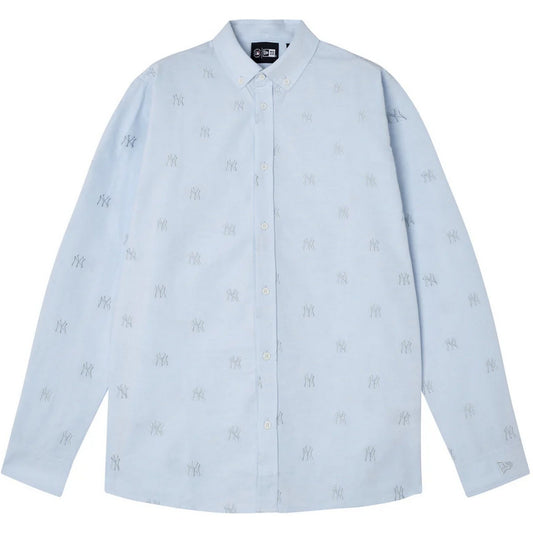 Camicie casual Unisex New Era - Mlb Monogram Overshirt Neyyan - Celeste