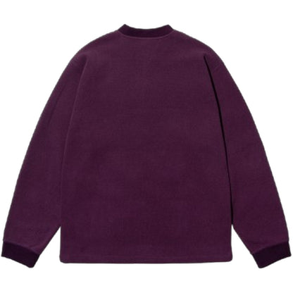 Maglie a manica lunga Uomo KAPPY DESIGN - Fleece Waffle Button Anorak - Viola