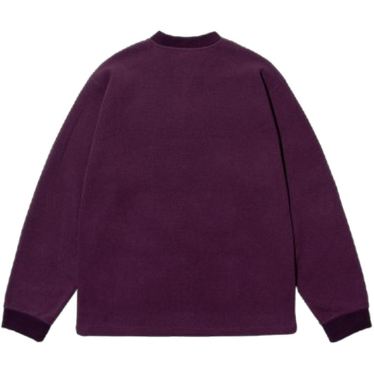 Maglie a manica lunga Uomo KAPPY DESIGN - Fleece Waffle Button Anorak - Viola