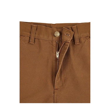Bermudy unisex Carhartt Wip - krótkie spodenki na jedno kolano - brązowe