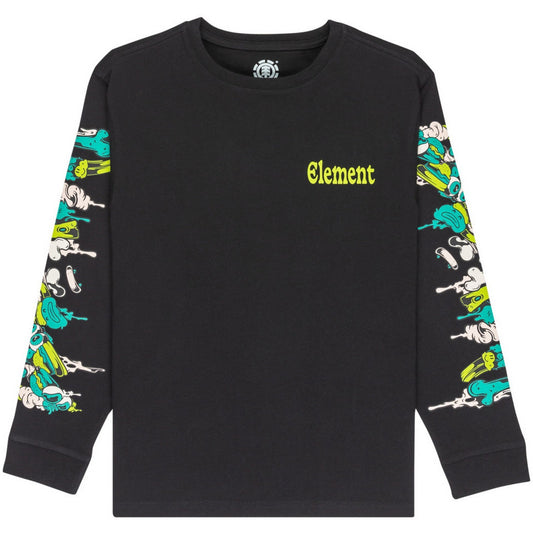 Maglie a manica lunga Bambino Element - Rolling Dead Ls Y - Nero