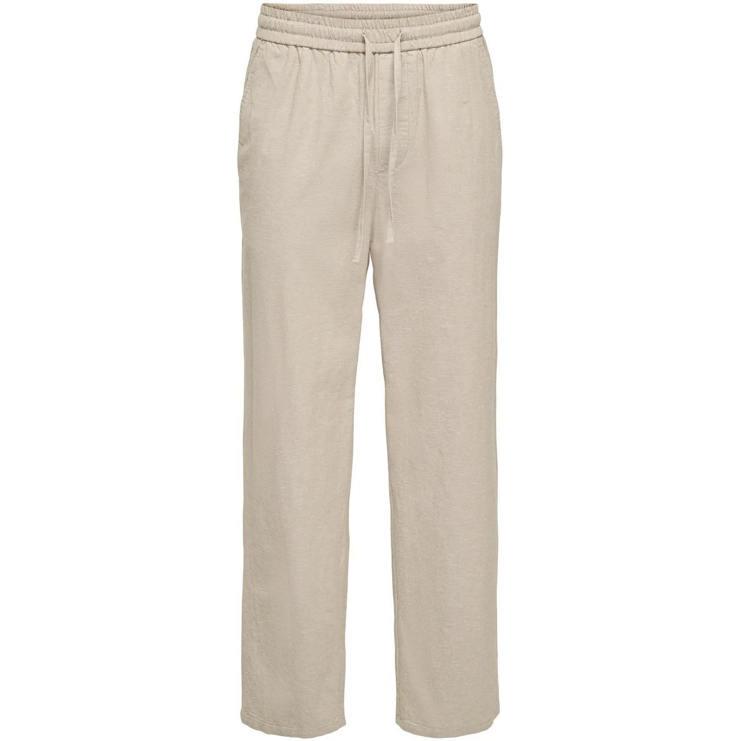 Pantaloni Uomo Only & Sons - Onssinus Loose 0007 Cot Lin Pant Noos - Bianco