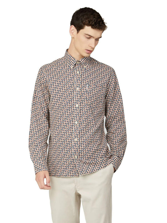 Camicie casual Uomo Ben Sherman - Archive 90'S Retro Print - Marrone