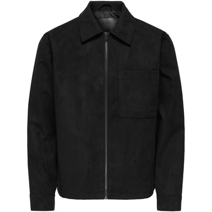 Giacche Uomo Only & Sons - Onsrick Faux Suede Jacket Otw - Nero