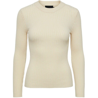 Maglie Donna Pieces - Pccrista Ls O-Neck Knit Noos Bc - Beige