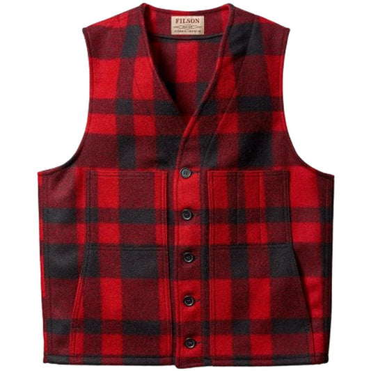 Gilet Uomo Filson - Mackinaw Wool Vest - Rosso