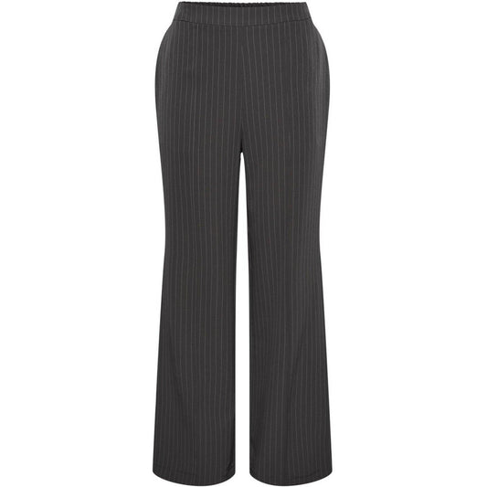 Pantaloni Donna Pieces - Pcbossy Hw Wide Striped Pants Noos - Grigio
