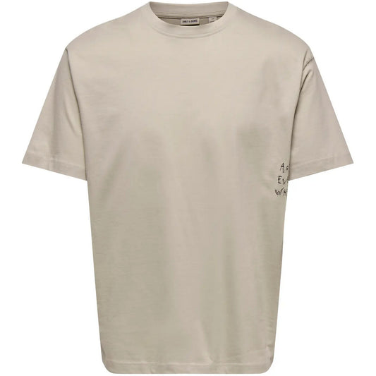 T-shirt Uomo Only & Sons - Onsaaron Life Rlx Ss Tee - Bianco
