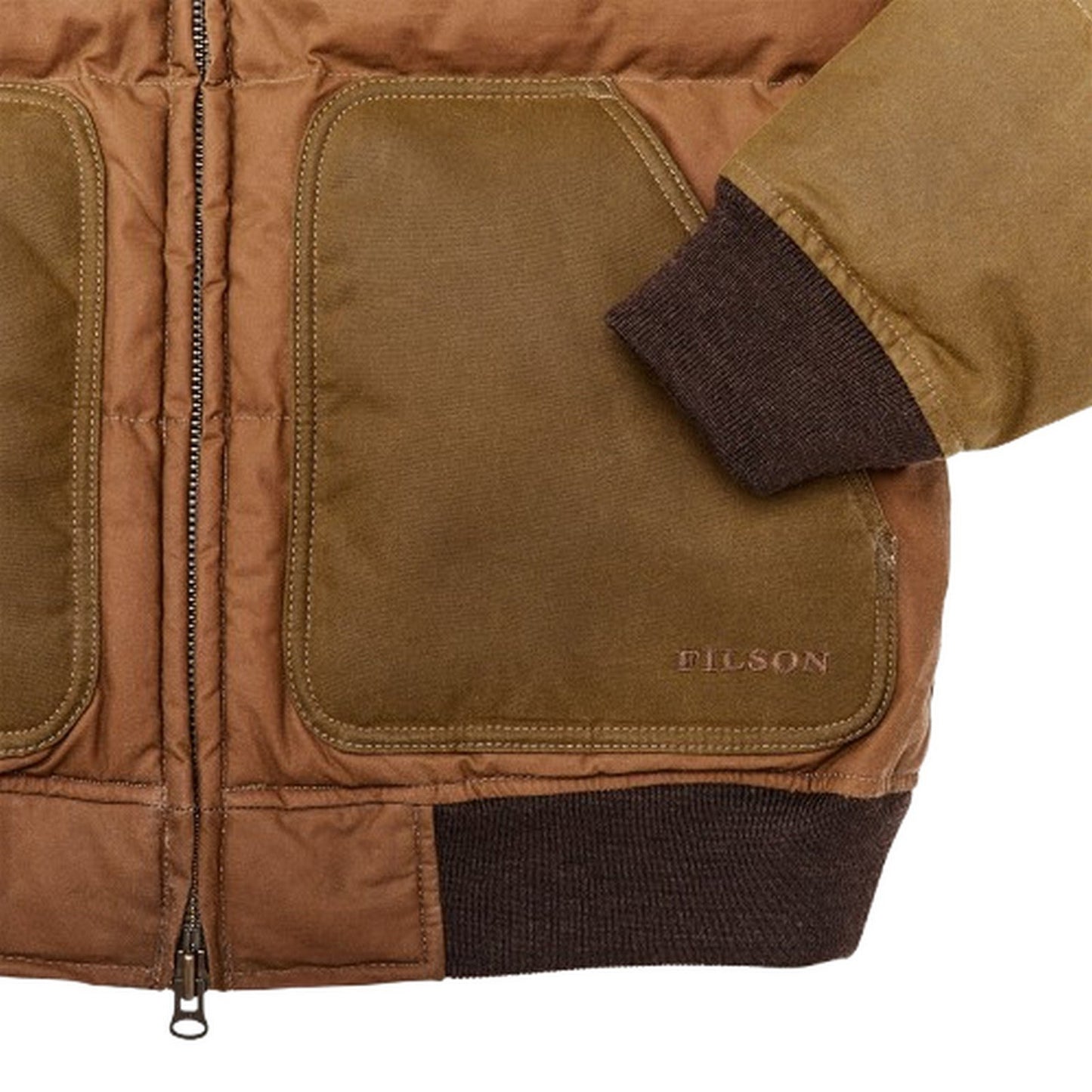 Giubbini Uomo Filson - Down Bomber Jacket Oil Shelter Cloth - Marrone