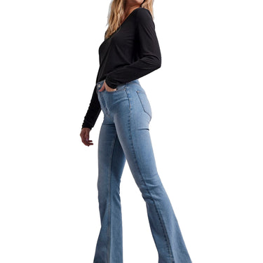Jeans Donna Pieces - Pcpeggy Flared Hw Jeans Lb Noos - Celeste
