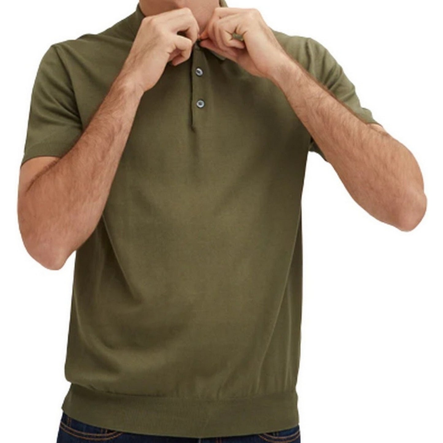 Baracuta Polo pour hommes - SS Polo Knit Cotton Garment Dyed - Vert