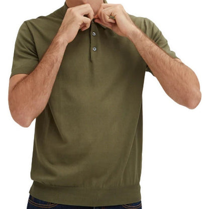 Baracuta Polo pour hommes - SS Polo Knit Cotton Garment Dyed - Vert