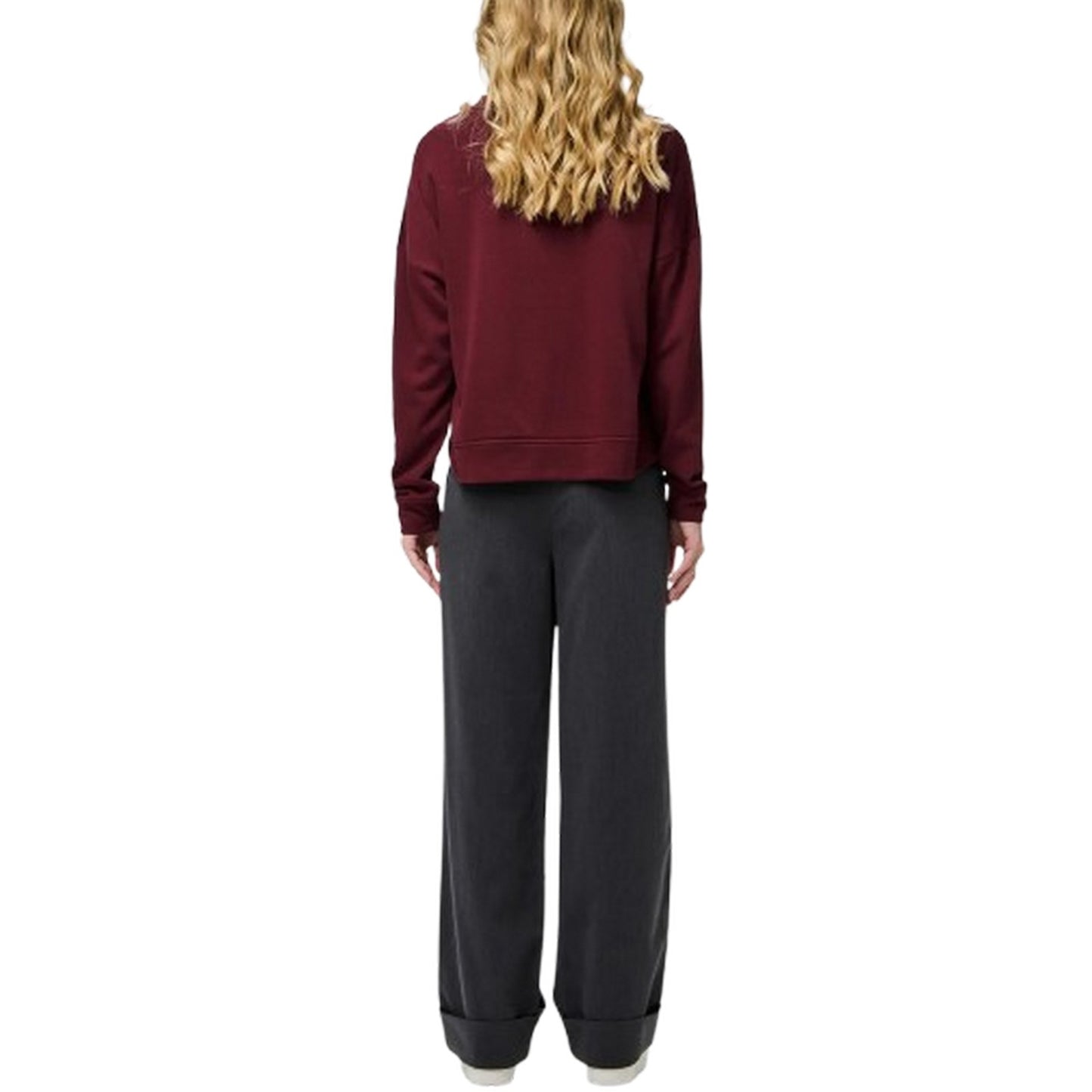Pantaloni Donna Pieces - Pcjinkx Lw Fold Up Pants - Grigio