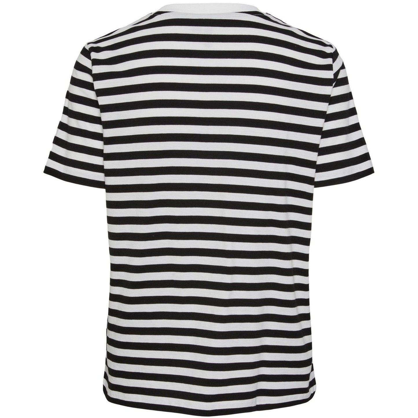 T-shirt Donna Pieces - Pcria Ss Tee Stripes Noos Bc - Nero