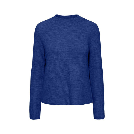 Maglie Donna Pieces - Pcellen Ls O-Neck Knit Noos Bc - Blu