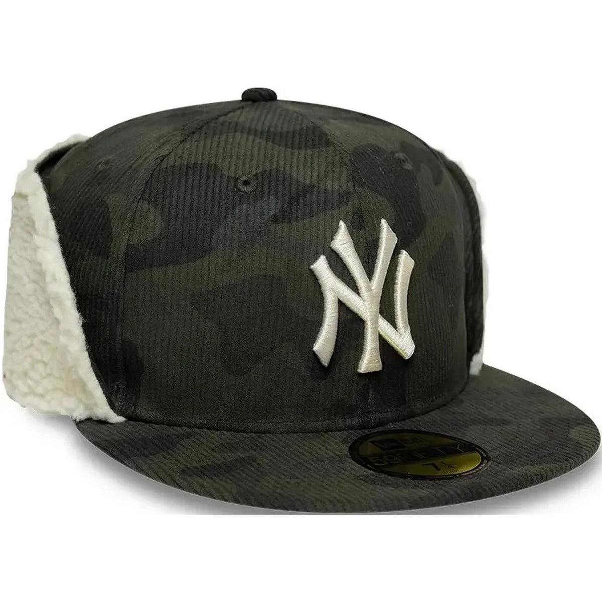 Cappellini da baseball Unisex New Era - Cord 59Fifty Down Flap - Verde
