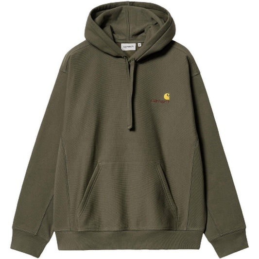 Felpe con cappuccio Uomo Carhartt Wip - Hooded American Script Sweat - Verde