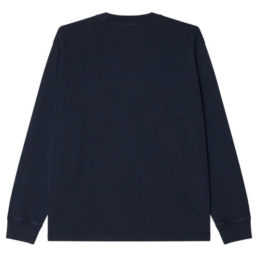 Maglie a manica lunga Uomo Obey - Lowercase Pigment Tee Ls - Blu