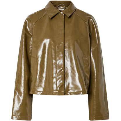 Cappotti Donna Pieces - Pcmerry Coated Jacket - Verde