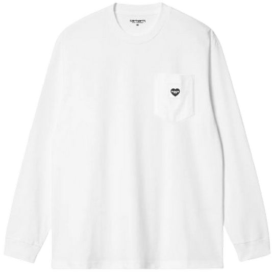 Maglie a manica lunga Uomo Carhartt Wip - L/S Pocket Heart T-Shirt - Bianco