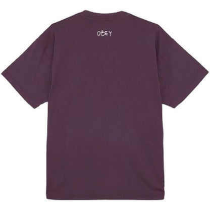 T-shirt Uomo Obey - Obey Mental Hygiene Heavy Weight Tee - Viola