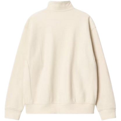 Felpe senza cappuccio Uomo Carhartt Wip - Half Zip American Script Sweat - Bianco