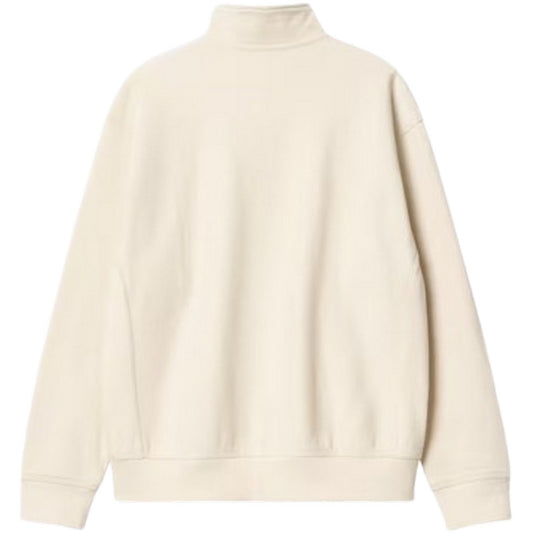 Felpe senza cappuccio Uomo Carhartt Wip - Half Zip American Script Sweat - Bianco